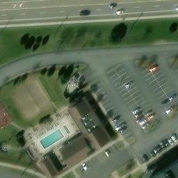 Sand Volleyball Court in Town of Henrietta, NY — aerial view