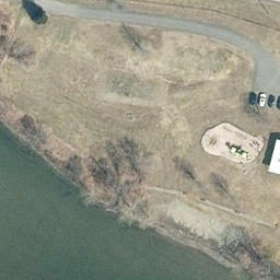 Town of Greenwich Beach Volleyball Court — aerial view