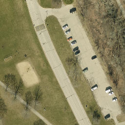 Shorewood Beach Volleyball Court — aerial view