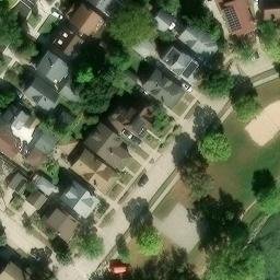 Sand Volleyball Court in Monona, WI — aerial view