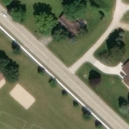 Lake Mills Beach Volleyball Court #2 — aerial view