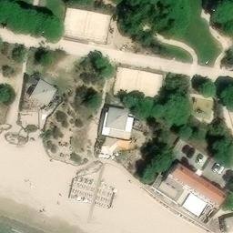 Sand Volleyball Court — aerial view