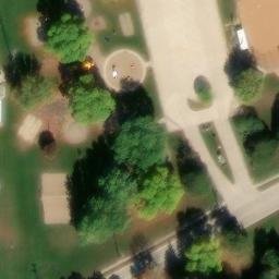 Algona Beach Volleyball Court #1 — aerial view