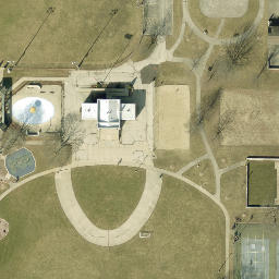 Milwaukee Beach Volleyball Court #5 — aerial view