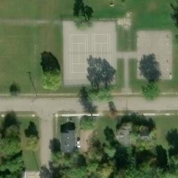 Flint Beach Volleyball Court #8 — aerial view