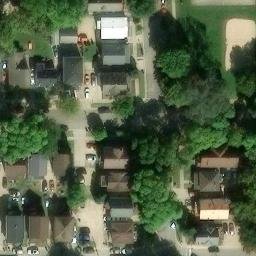 Sand Volleyball Court in Madison, WI — aerial view