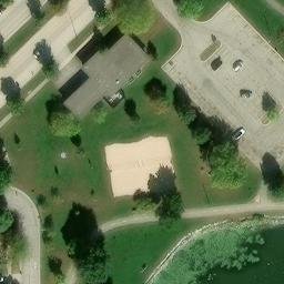 Brittingham Park Beach Volleyball Court — aerial view