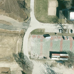 Delafield Beach Volleyball Court #8 — aerial view
