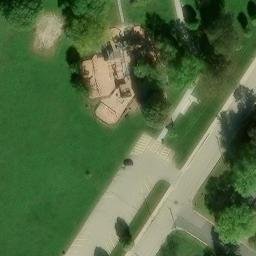 Monona Beach Volleyball Court #2 — aerial view