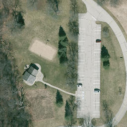 Delafield Beach Volleyball Court #1 — aerial view