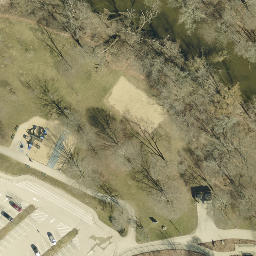 Wauwatosa Beach Volleyball Court #4 — aerial view