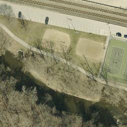 Wauwatosa Beach Volleyball Court #2 — aerial view