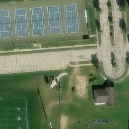 Monona Beach Volleyball Court #1 — aerial view