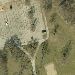 Milwaukee Beach Volleyball Court #4 — aerial view