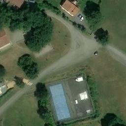 Volleyball Court near Aspet — aerial view