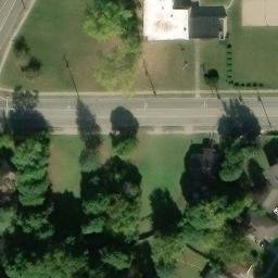Flint Beach Volleyball Court #4 — aerial view