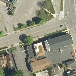 Sand Volleyball Court in City of Tonawanda, NY — aerial view