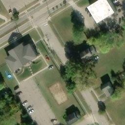 Flint Beach Volleyball Court #3 — aerial view