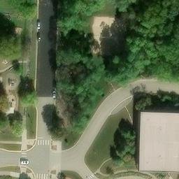 Sand Volleyball Court in Fitchburg, WI — aerial view