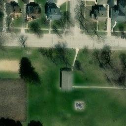 Jefferson Beach Volleyball Court — aerial view