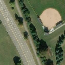 Flint Beach Volleyball Court #1 — aerial view