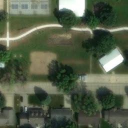 Veterans Memorial Park Sand Volleyball Pit — aerial view