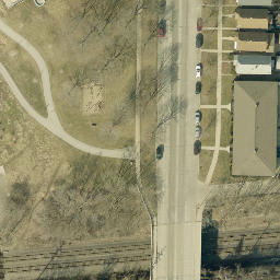 Milwaukee Beach Volleyball Court #3 — aerial view