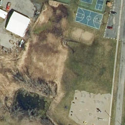 Village of Shortsville Beach Volleyball Court — aerial view