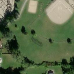 Sand Volleyball Court in Lowell, MI — aerial view