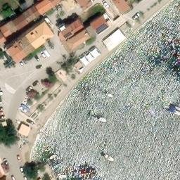 Sand Volleyball Court — aerial view