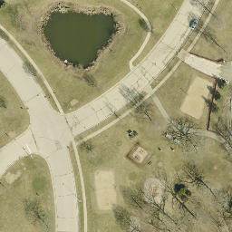 Franklin Beach Volleyball Court #6 — aerial view