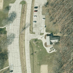 Muskego Beach Volleyball Court #5 — aerial view
