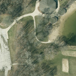 Muskego Beach Volleyball Court #4 — aerial view