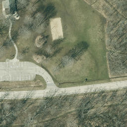 Muskego Beach Volleyball Court #1 — aerial view