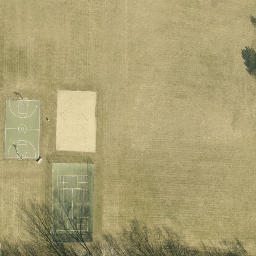 Oak Creek Beach Volleyball Court #7 — aerial view