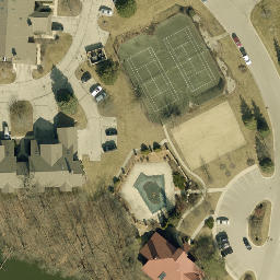 Oak Creek Beach Volleyball Court #5 — aerial view