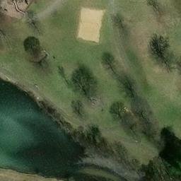 Sand Volleyball Court in Grandville, MI — aerial view
