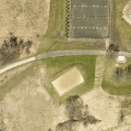 Franklin Beach Volleyball Court #3 — aerial view