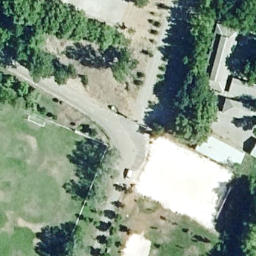 Sand Volleyball Court — aerial view