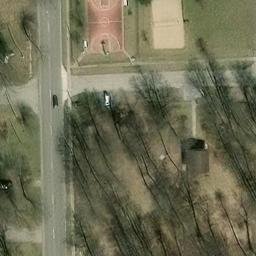 Sand Volleyball Court in Hudsonville, MI — aerial view