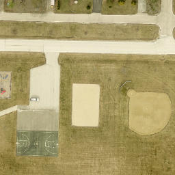 Oak Creek Beach Volleyball Court #1 — aerial view