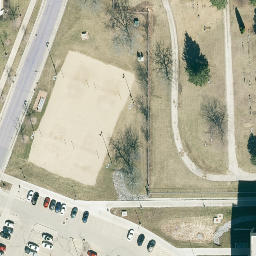 Sand Volleyball Courts — aerial view