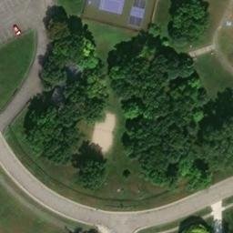 Oxford Beach Volleyball Court #1 — aerial view