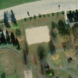 Sand Volleyball Court in Richmond, MI — aerial view