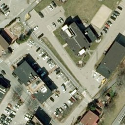 Sand Volleyball Court in Newburyport, MA — aerial view