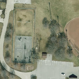 Caledonia Beach Volleyball Court #1 — aerial view