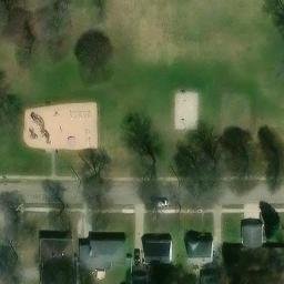 Lansing Beach Volleyball Court #12 — aerial view