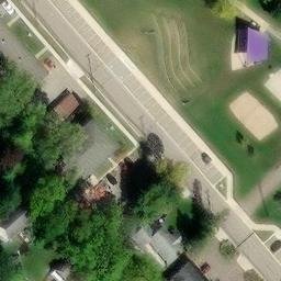 Sand Volleyball Court in Grand Ledge, MI — aerial view