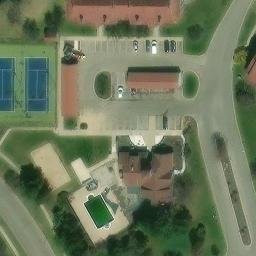 Delta Charter Township Beach Volleyball Court #1 — aerial view