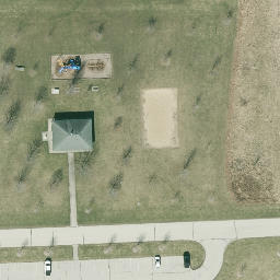 Rochester Beach Volleyball Court #2 — aerial view
